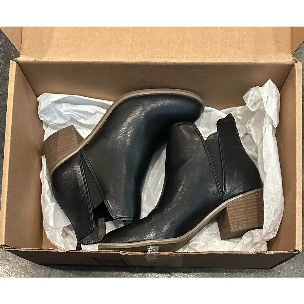 Dr. Scholl's Shoes Womens Teammate Slip On Chelsea Dress Ankle Boot Size 6 Black